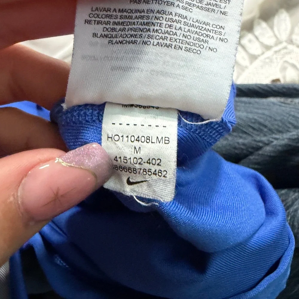 Y2K Workout Babydoll Nike Dri-FIT Built In Bra Tank Top Blue 415102-402 Size M
